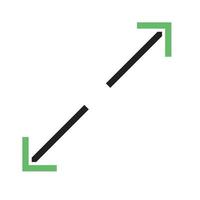 passen op lijn groen en zwart pictogram vector