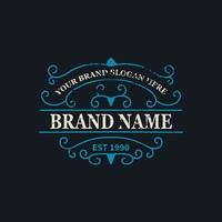 vintage logo sjabloon met grunge-effect vector