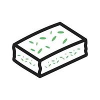 maïsbrood lijn groen en zwart pictogram vector