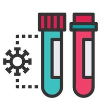 test vaccin pictogram vectorillustratie. vector