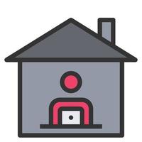 werken voor home pictogram vectorillustratie vector