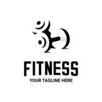 vectorillustratie van fitness logo, vector barbell, gewichtheffen