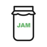 jam fles lijn groen en zwart pictogram vector