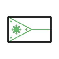 Filipijnen lijn groen en zwart pictogram vector