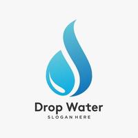letter d waterdruppel logo ontwerp vector