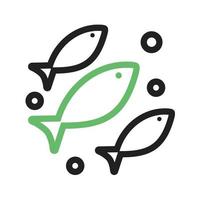 vislijn groen en zwart pictogram vector