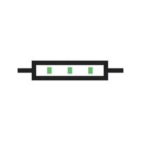 verwarmingselement lijn groen en zwart pictogram vector