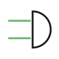 bel lijn groen en zwart pictogram vector