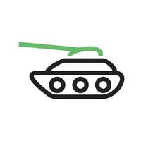 tank i lijn groen en zwart pictogram vector