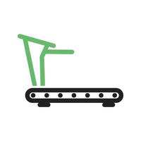 loopband lijn groen en zwart pictogram vector