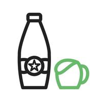 bier lijn groen en zwart pictogram vector