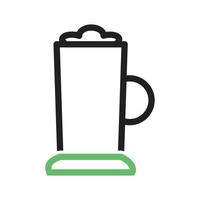 frappe i lijn groen en zwart pictogram vector