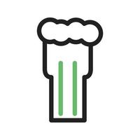 pint bier ii lijn groen en zwart pictogram vector