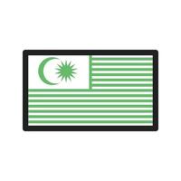 Maleisië lijn groen en zwart pictogram vector