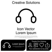 hoofdtelefoon pictogram eps 10 vector