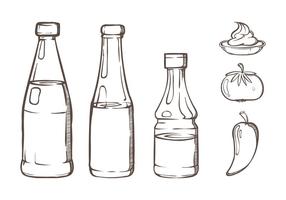 Fles Sauce Illustraties vector