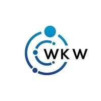 ww brief technologie logo ontwerp op witte achtergrond. wkw creatieve initialen letter it logo concept. ww brief ontwerp. vector