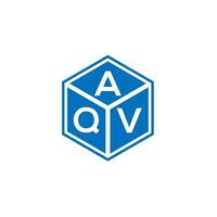 aqv brief logo ontwerp op zwarte achtergrond. aqv creatieve initialen brief logo concept. aqv brief ontwerp. vector