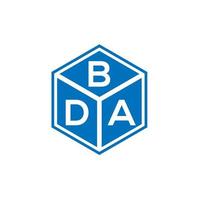 bda brief logo ontwerp op zwarte achtergrond. bda creatieve initialen brief logo concept. bda brief ontwerp. vector