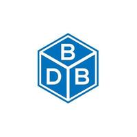 bdb brief logo ontwerp op zwarte achtergrond. bdb creatieve initialen brief logo concept. bdb-briefontwerp. vector
