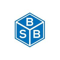bsb brief logo ontwerp op zwarte achtergrond. bsb creatieve initialen brief logo concept. bsb-briefontwerp. vector