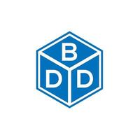 bdd brief logo ontwerp op zwarte achtergrond. bdd creatieve initialen brief logo concept. bdd brief ontwerp. vector