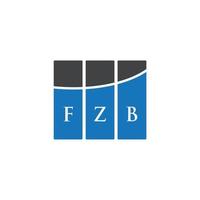 fzb brief logo ontwerp op witte achtergrond. fzb creatieve initialen brief logo concept. fzb brief ontwerp. vector