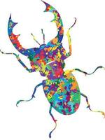 insecten kleurrijke kunst aan de muur vector