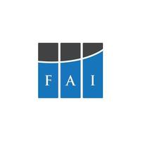 fai brief logo ontwerp op witte achtergrond. fai creatieve initialen brief logo concept. fai brief ontwerp. vector