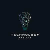 creatieve lamp technologie logo vector ontwerpsjabloon