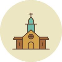 kerk gevuld retro vector