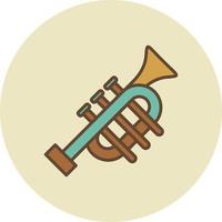 trompetten gevuld retro vector