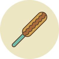 corndog gevuld retro vector