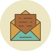 e-mail gevuld retro vector