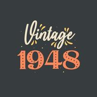 vintage 1948. 1948 vintage retro verjaardag vector