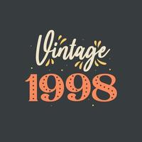 vintage 1998. 1998 vintage retro verjaardag vector
