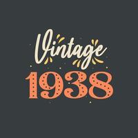 vintage 1938. 1938 vintage retro verjaardag vector