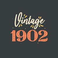 vintage 1902. 1902 vintage retro verjaardag vector