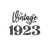 geboren in 1923 vintage retro verjaardag, vintage 1923 vector
