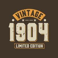 vintage 1904 beperkte oplage. 1904 vintage retro verjaardag vector