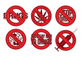 Geen Drugs Icon Vector