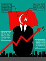 Turkije inflatie geschikt voor infographic en nieuwsillustratie vector
