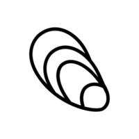 schelp pictogram vector. geïsoleerde contour symbool illustratie vector