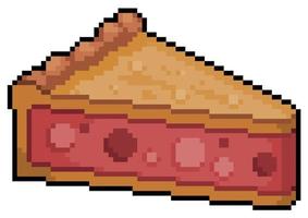 pixelart appeltaart. stukje taart vector 8bit game item op witte achtergrond