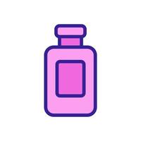 cosmetische pot met label pictogram vector overzicht illustratie