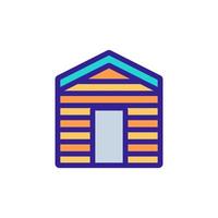 houten hulpprogramma garage pictogram vector overzicht illustratie