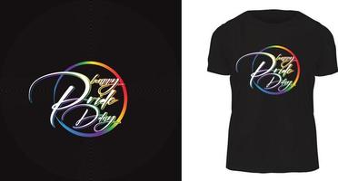happy pride day t-shirt ontwerp, klaar om dit t-shirt te bedrukken vector