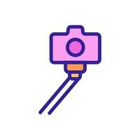 selfie stick voor telefoon pictogram vector overzicht illustratie