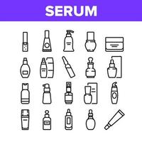 serum schoonheid cosmetische collectie iconen set vector