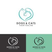 mobiledog en kat logo ontwerp vector. vector